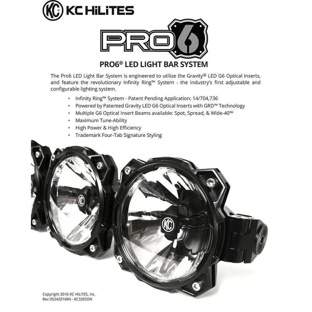 KC HiLites Gravity LED Pro6 Light Bar: 8 Pods - 50in / Spot + Flood Beam (KC91308)
