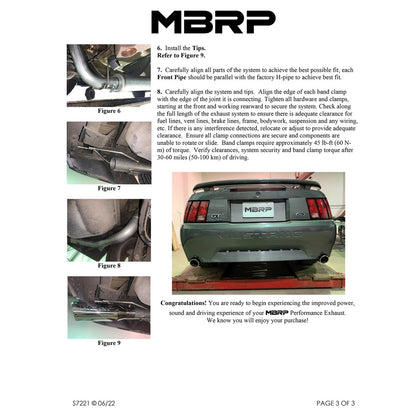 MBRP 2.5in D&S AL Cat-Back Exhaust | Ford Mustang GT 99-04 (S7221ALBT) (SPF7221ALBT)