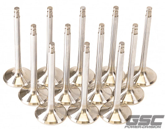 GSC P-D Nissan VR38DETT 33.15mm Head +1mm OS 91.95mm Long 6.6mm Stem Exhaust Valve - Set of 12