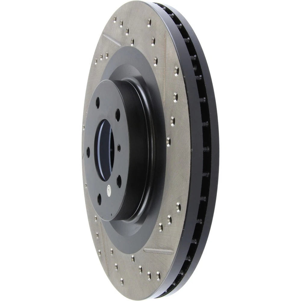 StopTech 127.42080L Front Left Drilled Brake Rotor for 09-19 370Z / 06-18 Maxima