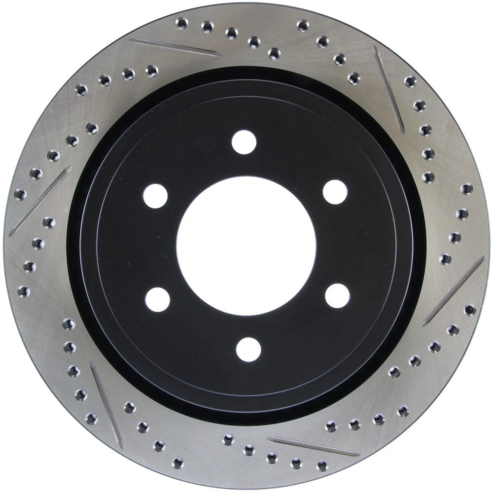 StopTech 127.65135L Rear Left Drilled Slotted Disc Brake Rotor for 2012-20 F-150