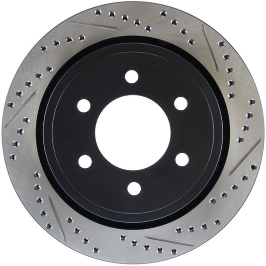 StopTech 127.65135L Rear Left Drilled Slotted Disc Brake Rotor for 2012-20 F-150
