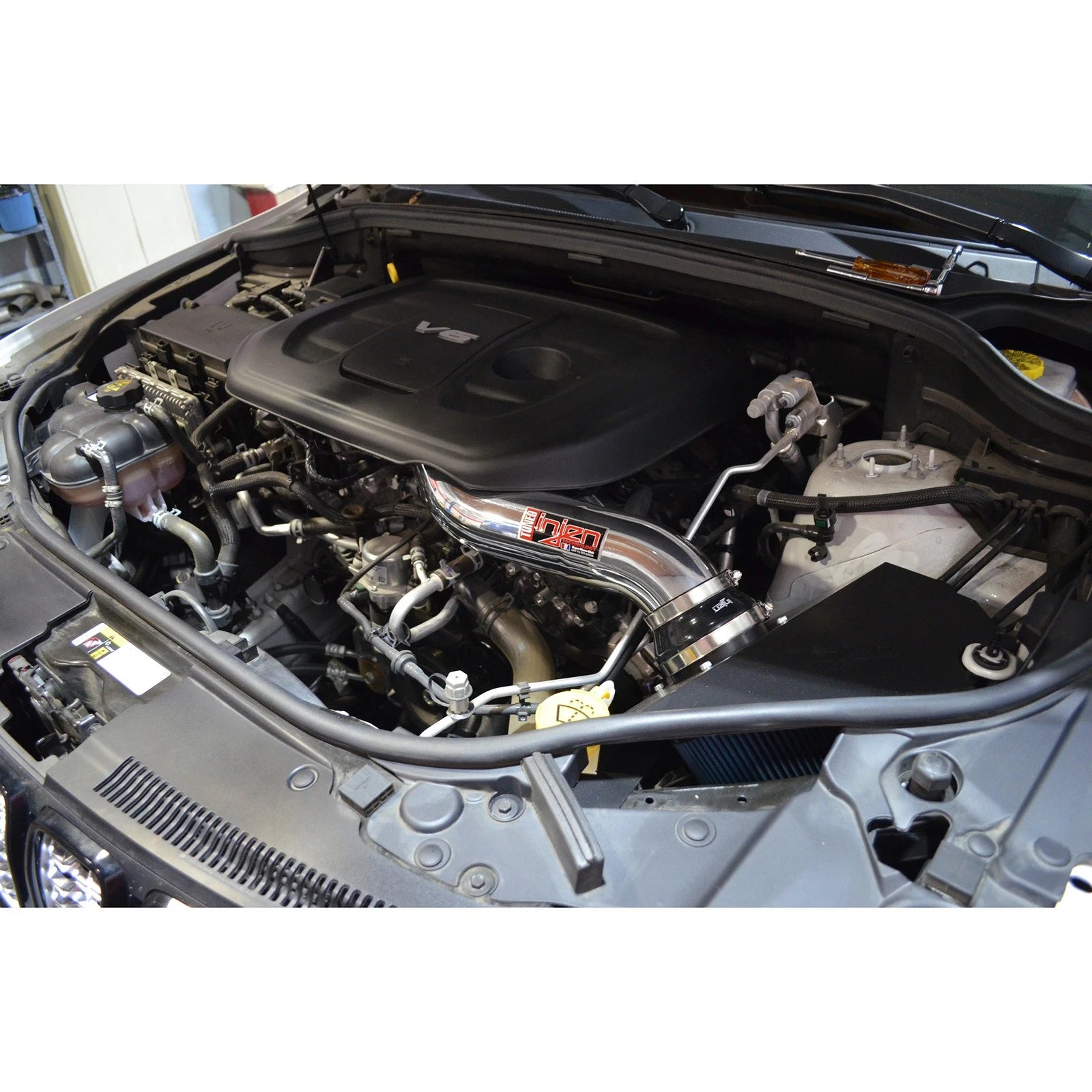 Injen 16-20 Dodge Durango / Jeep Grand Cherokee 3.6L V6 Wrinkled Black PF Short Ram Cold Air Intake | WK / Dodge Charger (PF5023WB)