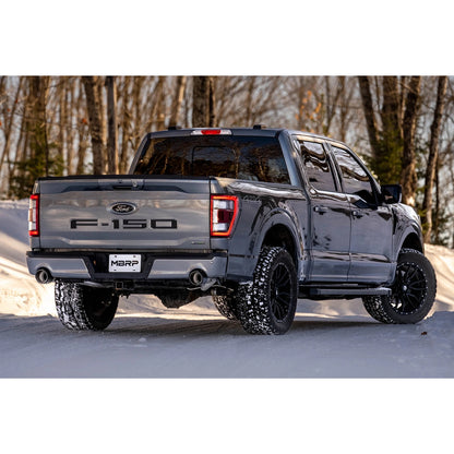 MBRP 5in OD Black Tip Dual Rear Exit Cat Back Exhaust | Ford F150 (22-23) (S5268BLK)