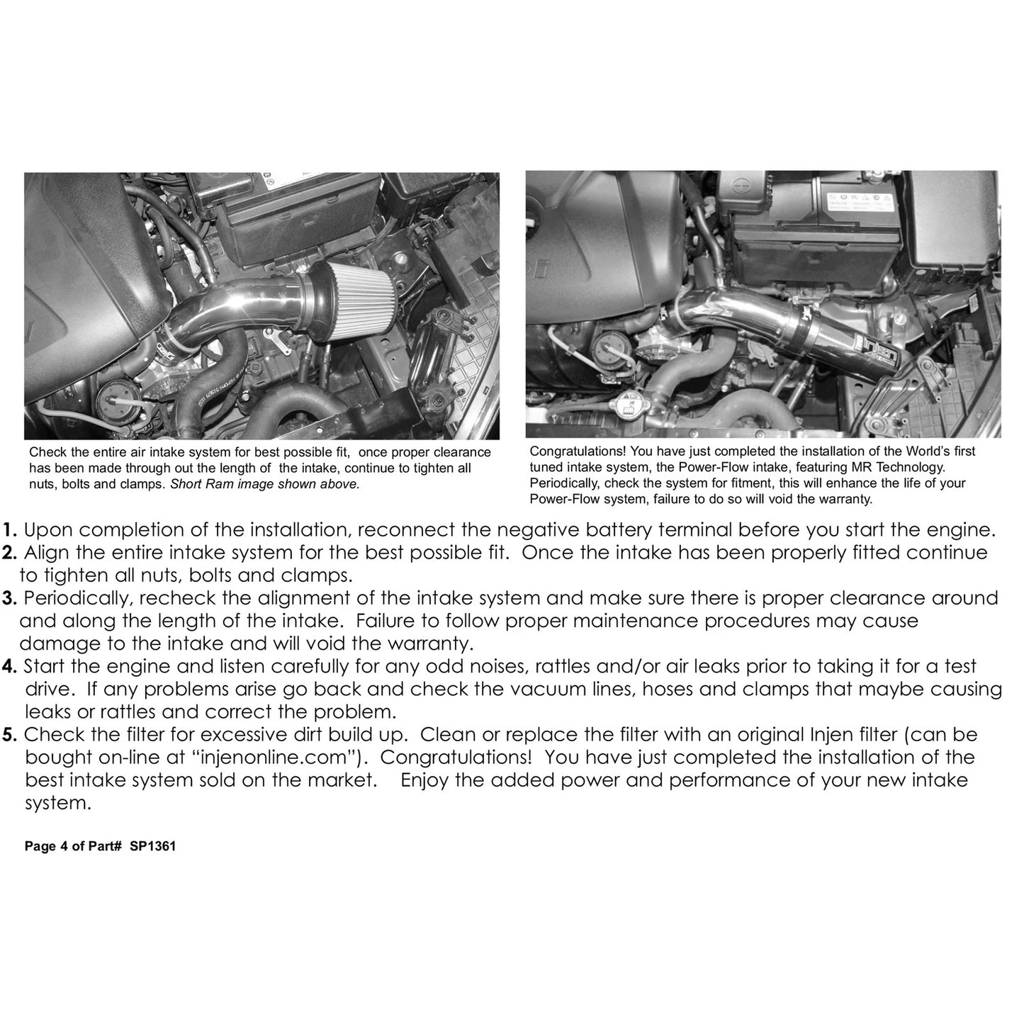 Injen Cold Air Intake | Hyundai Elantra (13-17) / Kia Sportage (04-10) / Kia Optima (06-10) (SP1361BLK)