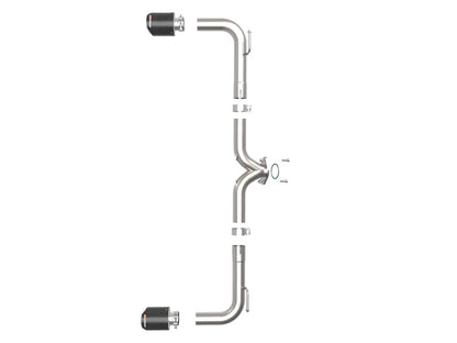 aFe Takeda 2.5in SS Axle-Back Exhaust w/ Carbon Tips | Mazda 3 (14-18) (49-37014-C)