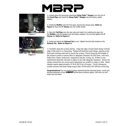 MBRP 3in. Cat-Back Single Side Exit Black Exhaust System | Toyota Tacoma 3.5L (16) (S5338BLK)