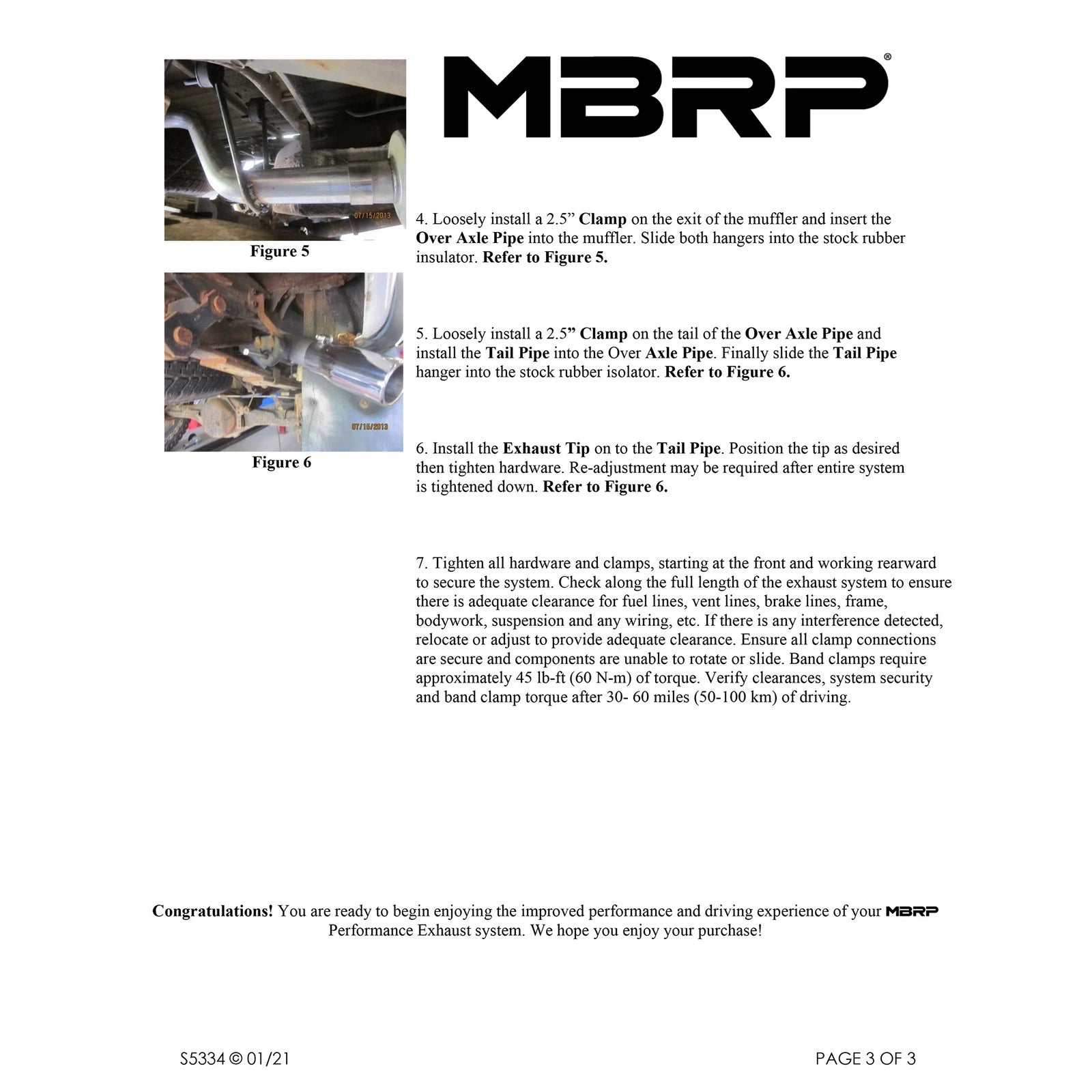 MBRP 2.5in Cat-Back Single Side Exit Exhaust System | Toyota Tacoma 2.7L/3.4L 4x4 (01-05) (S5334409)