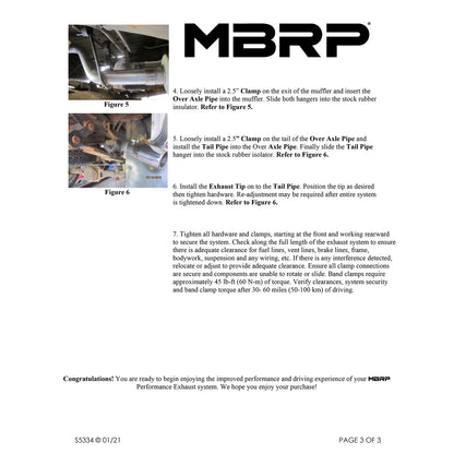 MBRP 2.5in Cat-Back Single Side Exit Exhaust System | Toyota Tacoma 2.7L/3.4L 4x4 (01-05) (S5334409)