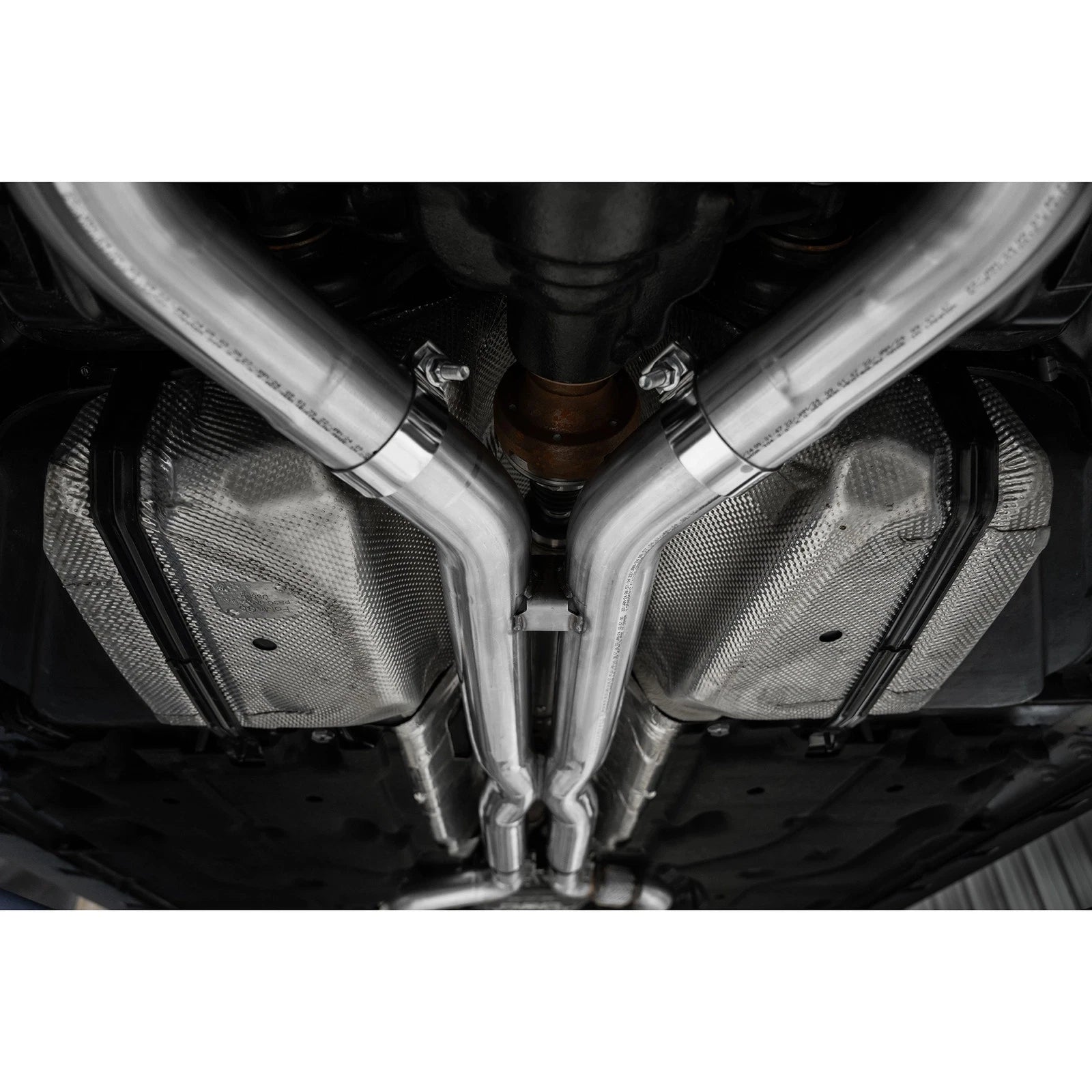MBRP 3in Cat-Back Dual Split Rear Exhaust | Ford Mustang GT 5.0L (24+) Quad Black Tips (S7280BLK)