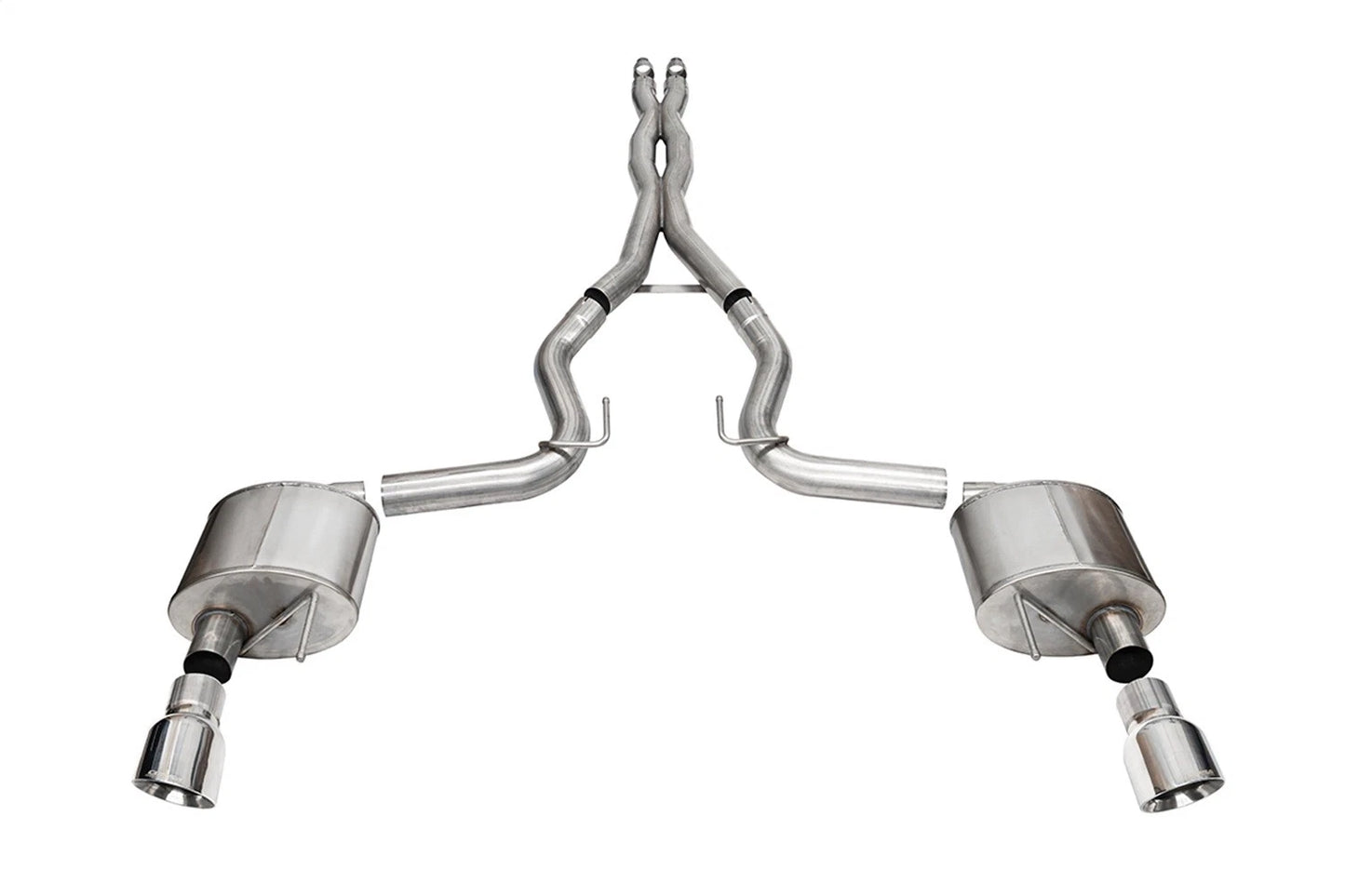 CORSA Xtreme, Sport / 3.0 in Cat-Back 4.5 in Slash Tips | 2024 Mustang GT Coupe (21250, 21254)