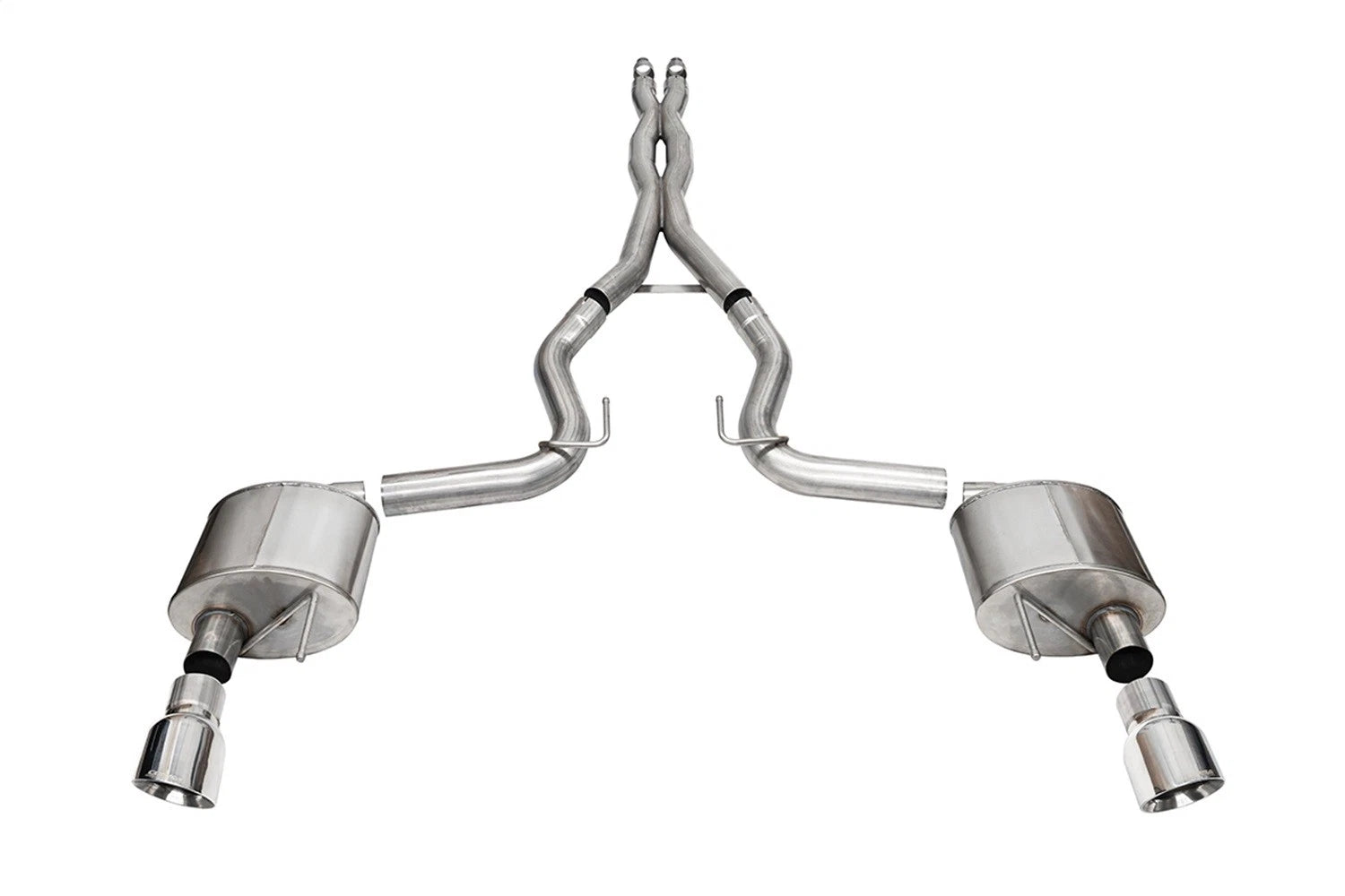 CORSA Xtreme, Sport / 3.0 in Cat-Back 4.5 in Slash Tips | 2024 Mustang GT Coupe (21250, 21254)