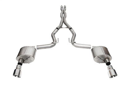 CORSA Xtreme, Sport / 3.0 in Cat-Back 4.5 in Slash Tips | 2024 Mustang GT Coupe (21250, 21254)