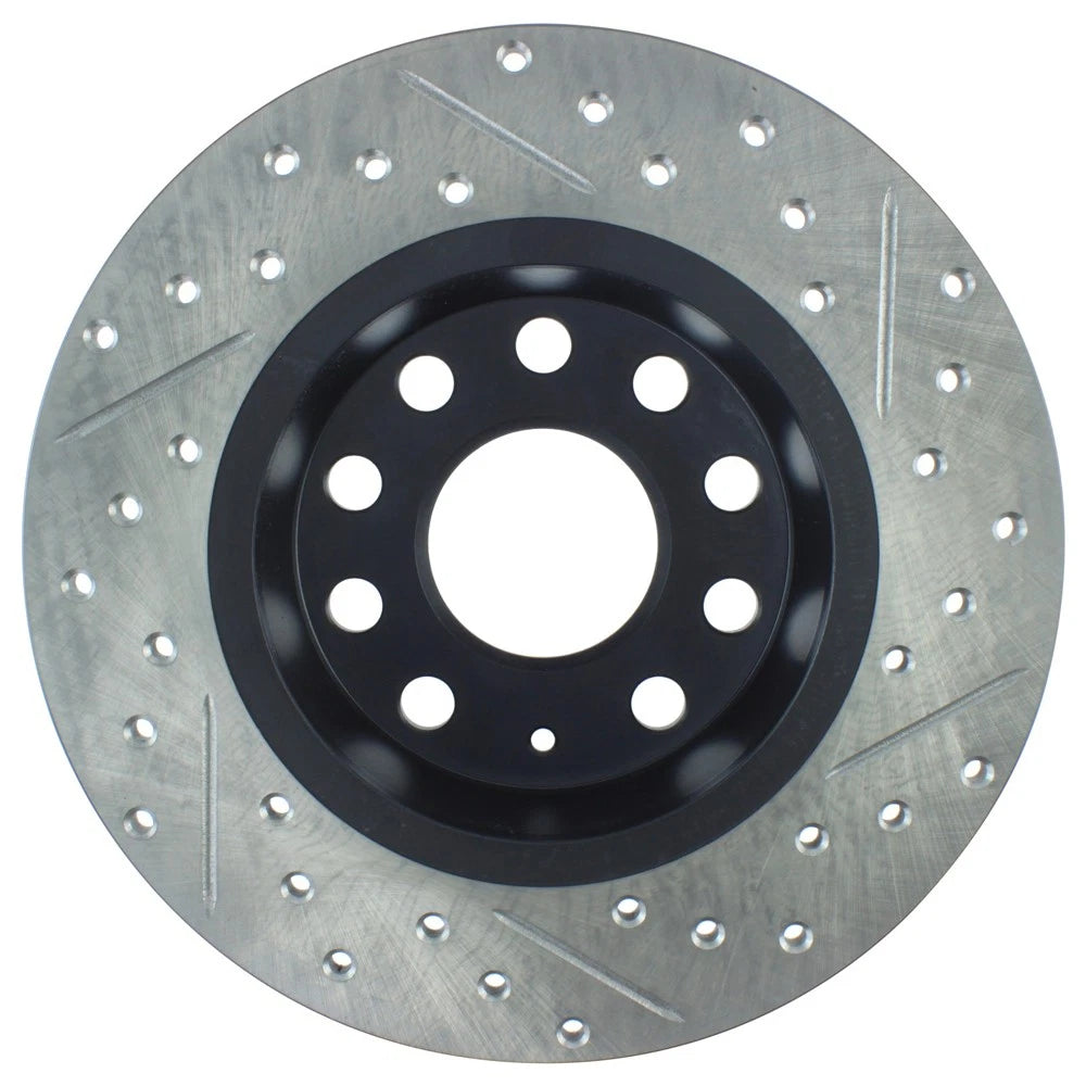 StopTech 127.33131R Rear Right Drilled Disc Brake Rotor for 10-18 Golf GTI Jetta