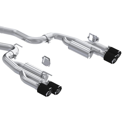 MBRP 2024+ Ford Mustang 5.0L T304 SS 3in Cat-Back Exhaust w/ Quad Carbon Fiber Tips (Valve Delete) | Ford Mustang (S72823CF)
