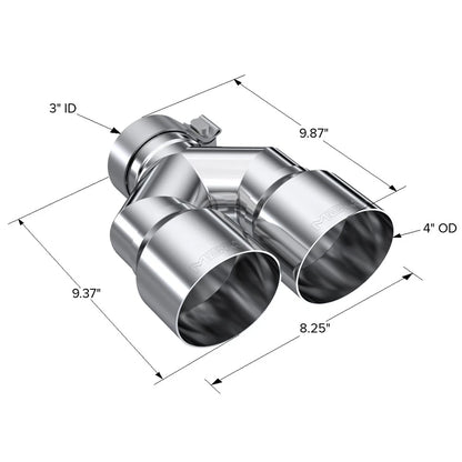 MBRP Single Wall Angle Cut Dual 4-Inch Outlet | Universal (T5183)
