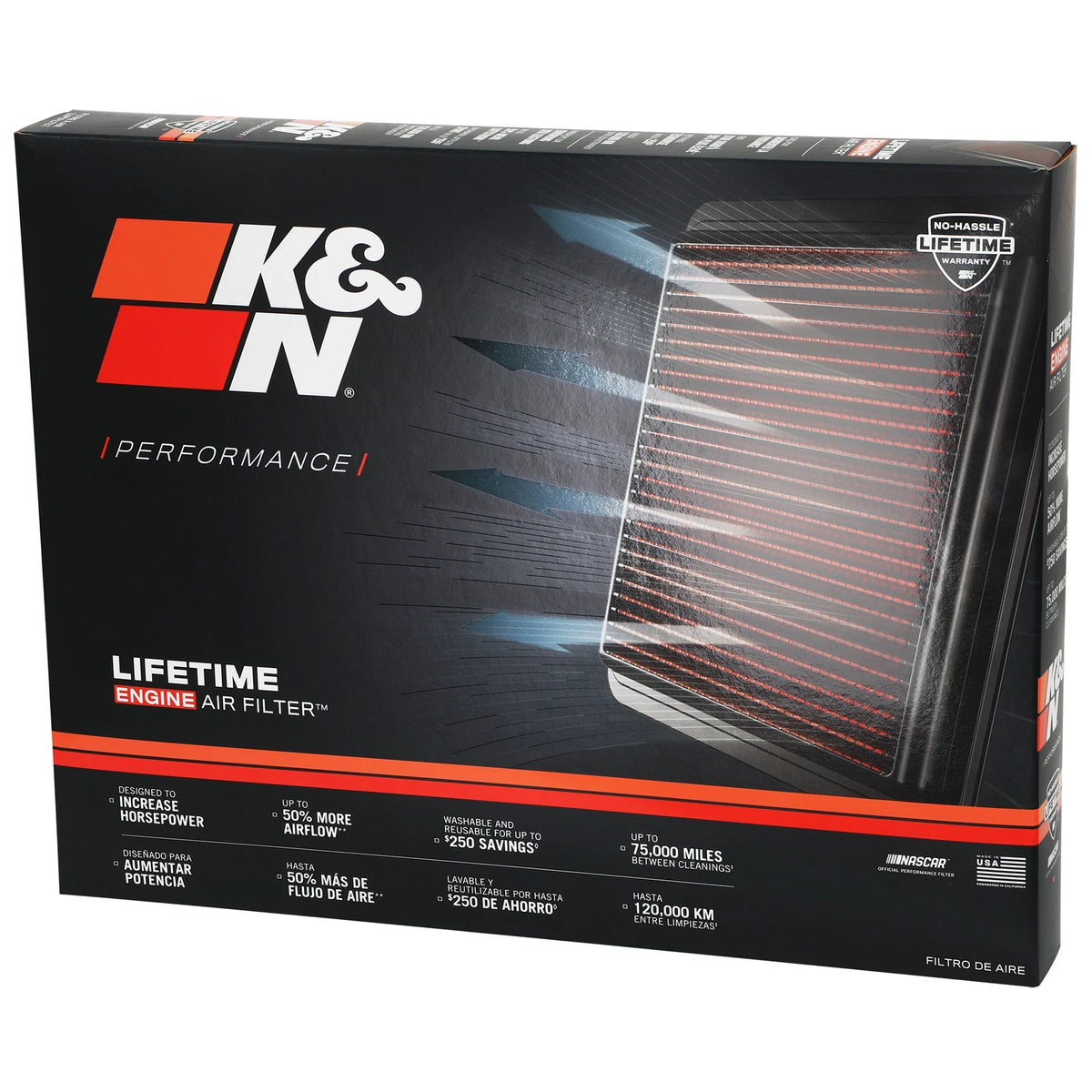 K&N Engineering Replacement Drop In Air Filter: BMW 740i 2015 - 2018 L4-3.0L F/I