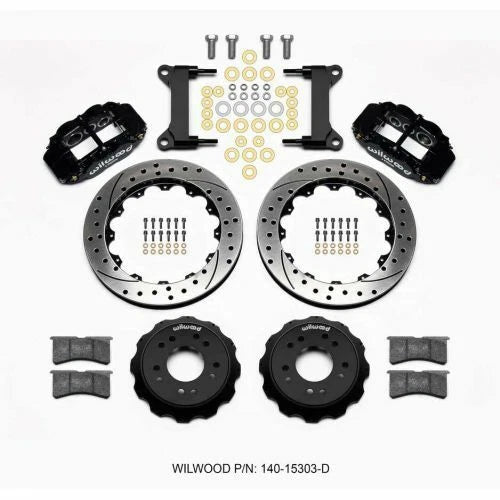 Wilwood Narrow Superlite 6R Front Hat Kit 13.06 63-87 C10 w/ Wilwood Pro Spindles