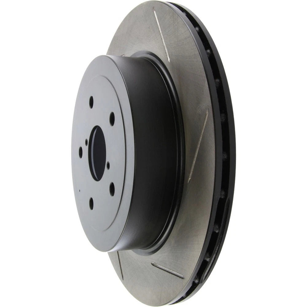 Stoptech Power Slot Rear Slotted Brake Rotor | 2005-2007 Subaru WRX STI (126.47023SL)