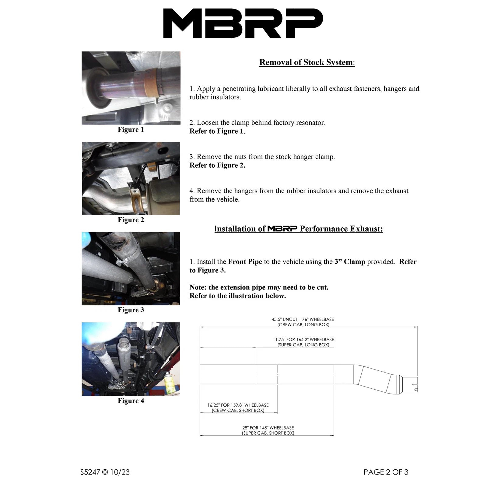 MBRP 4in Resonator-Back Catback Exhaust | Ford F-250/350 17+ (S5247AL)