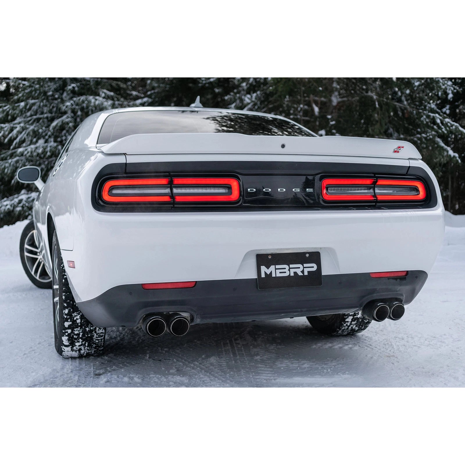 MBRP 2.5in Quad Split Rear Exit Cat-Back | Dodge Challenger 15-23 (S71113CF)