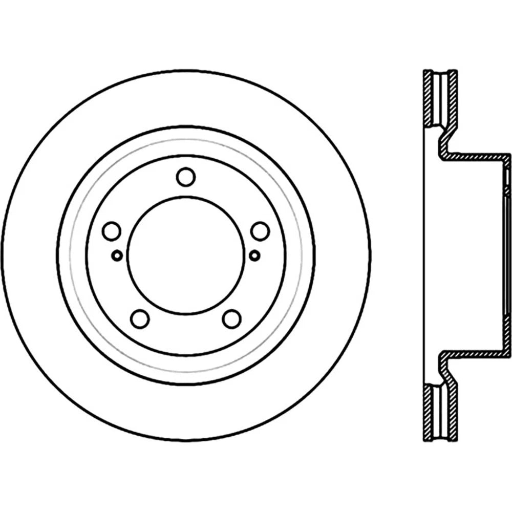 StopTech 127.44156L Front Left Drilled Disc Brake Rotor for 07-19 Toyota Tundra