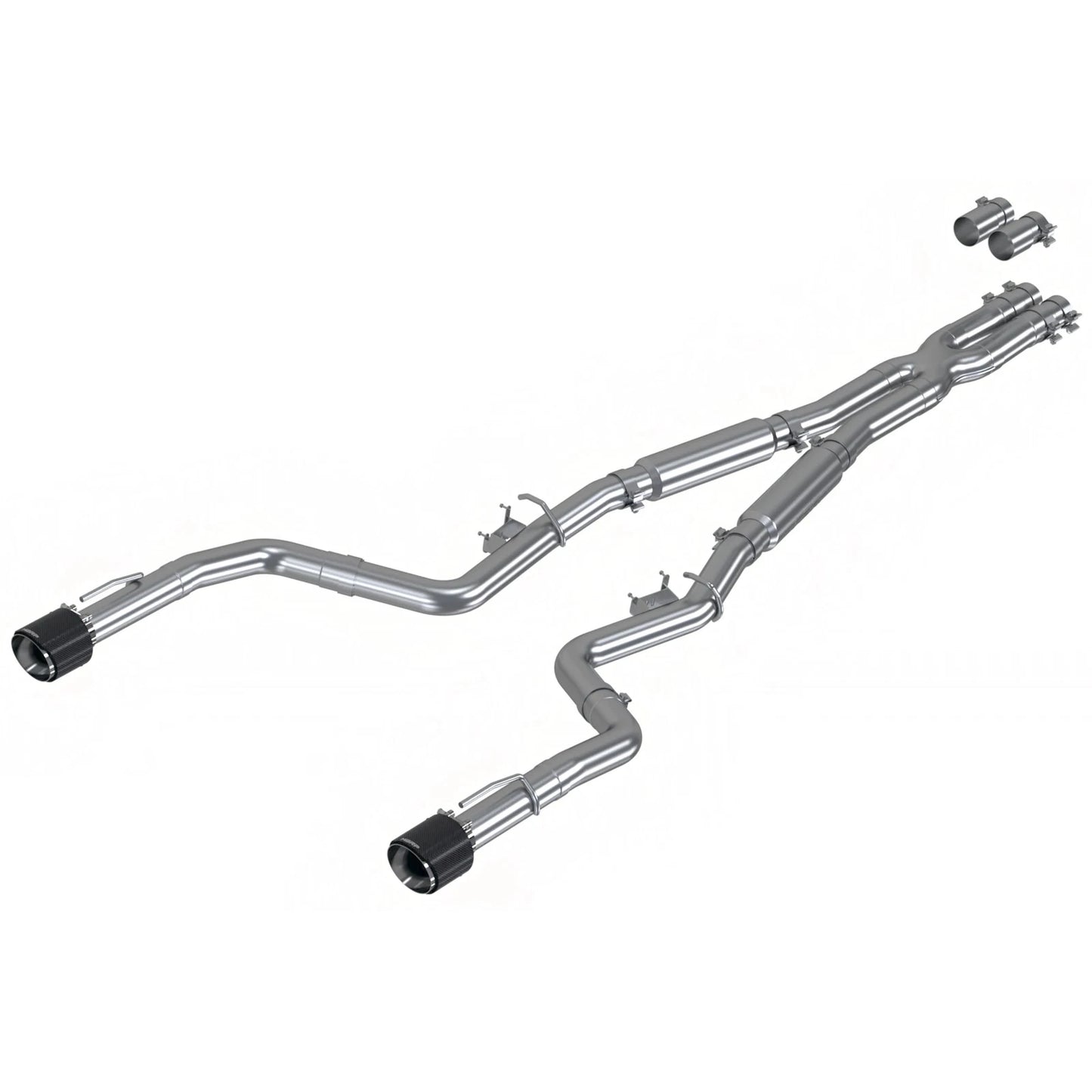 MBRP 3in Dual Rear SS Cat-Back Exhaust w/ Carbon Tips Dodge Charger 17-21 (S71173CF)
