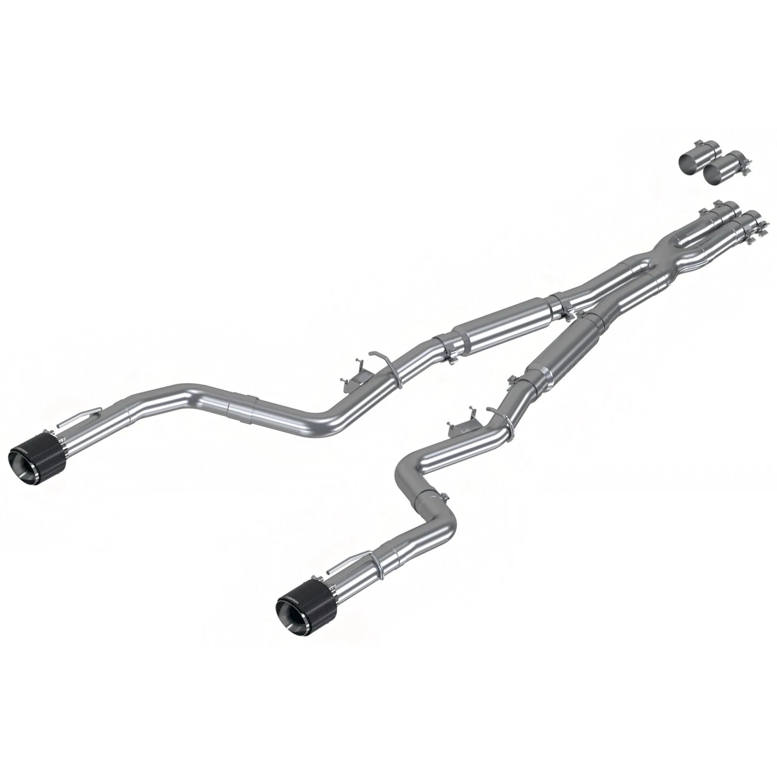 MBRP 3in Dual Rear SS Cat-Back Exhaust w/ Carbon Tips Dodge Charger 17-21 (S71173CF)