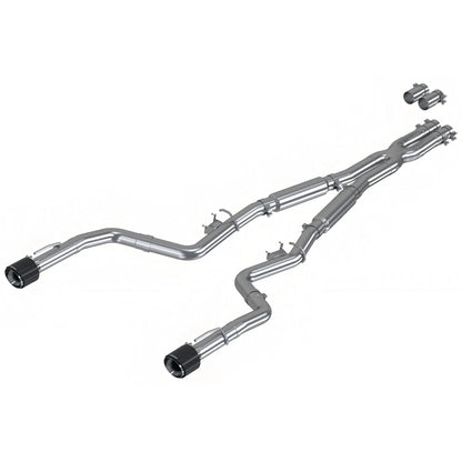 MBRP 3in Dual Rear SS Cat-Back Exhaust w/ Carbon Tips Dodge Charger 17-21 (S71173CF)