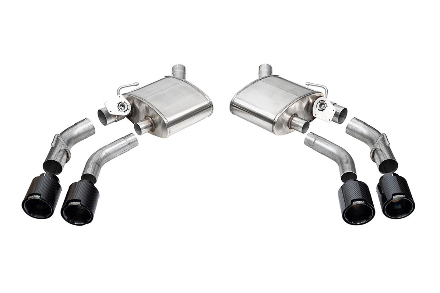 CORSA Valved / Axle-Back 4.5 in Carbon Fiber Quad Tips | 2016-2024 Camaro SS ZL1 (21789CF)