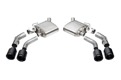 CORSA Valved / Axle-Back 4.5 in Carbon Fiber Quad Tips | 2016-2024 Camaro SS ZL1 (21789CF)