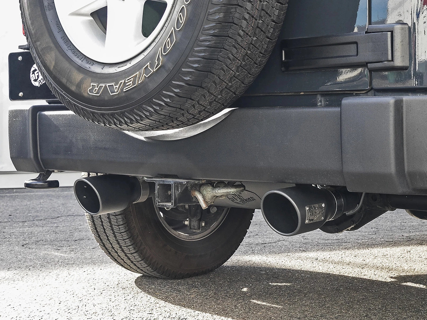 aFe Rebel Series 2.5in 409 SS Cat-Back Exhaust | Jeep Wrangler JK V6 3.6/3.8L (07+) (49-48062-B)