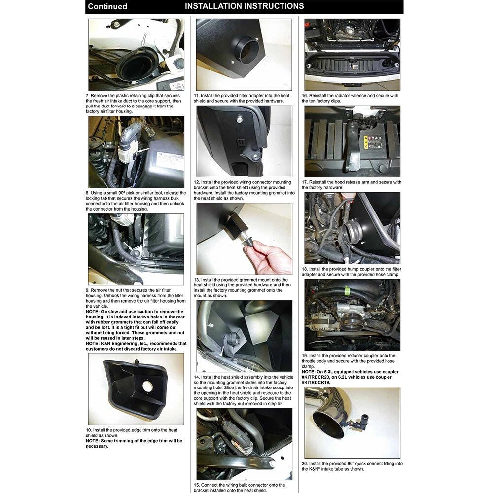 K&N Performance Air Intake Kit | Chevrolet Silverado / GMC Sierra 1500 (19-21) V8 5.3/6.2L
