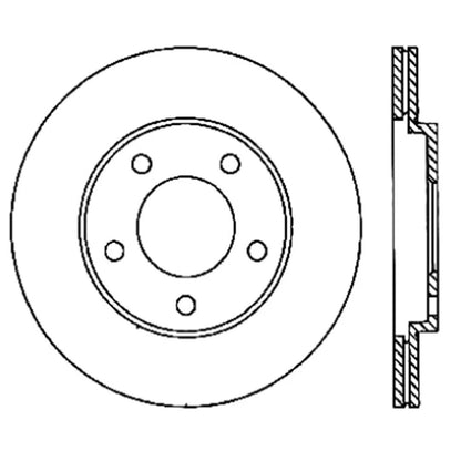 StopTech 126.61087SR Rear Right Slotted Brake Disc Rotor for 05-14 Ford Mustang
