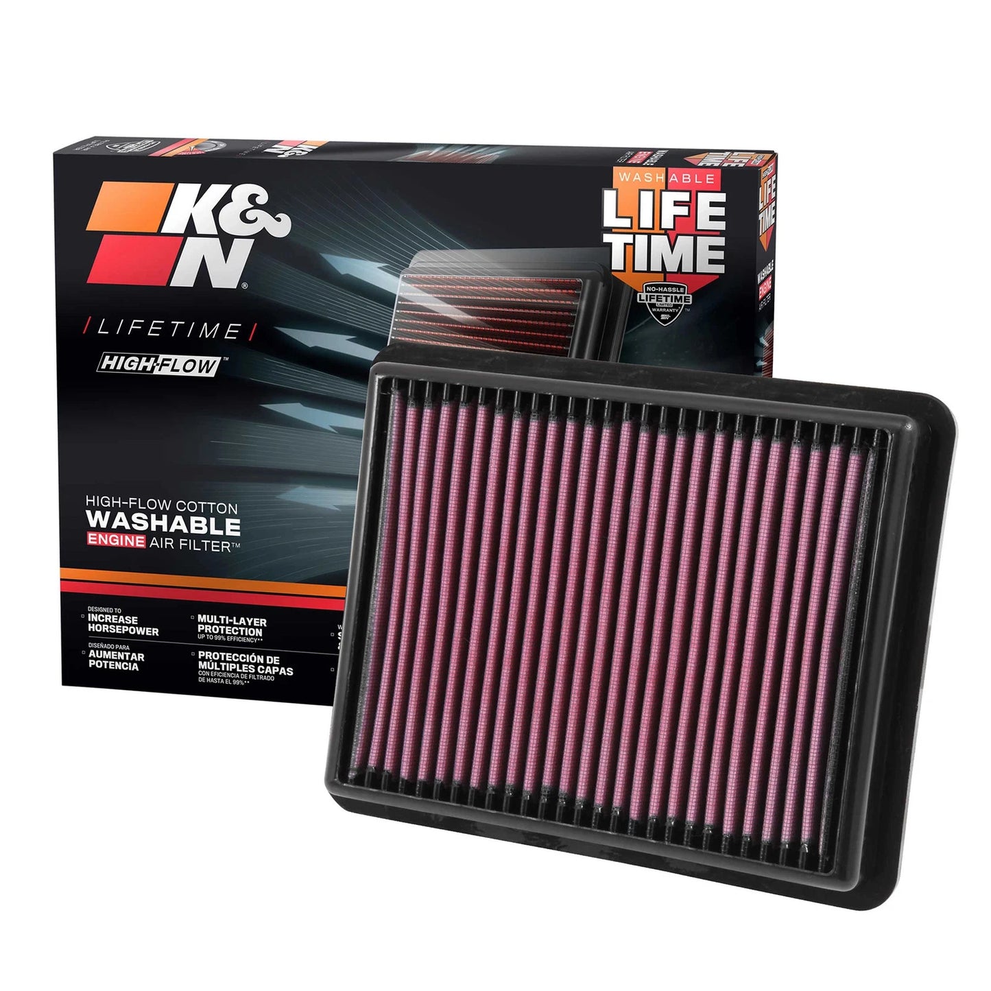 K&N Replacement Air Filter | 2013-2017 Mazda 6 and 2013-2017 Mazda 3 (33-3024)
