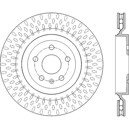 StopTech 127.62119R Rear Right Drilled Brake Rotor for 09-19 CTS / 10-20 Camaro