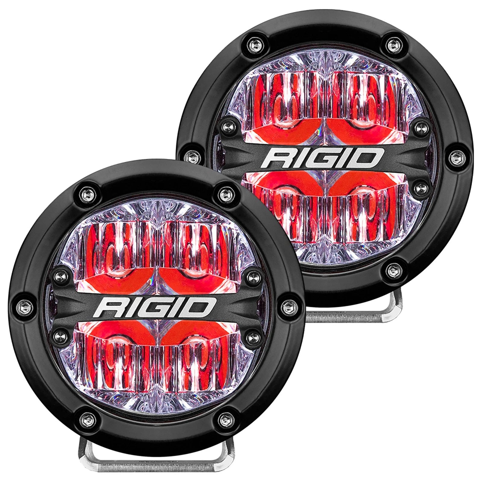 Rigid Industries Rigid 360-Series LED Light - 4in / Driving / Red Backlight / Pair (RIG36116)