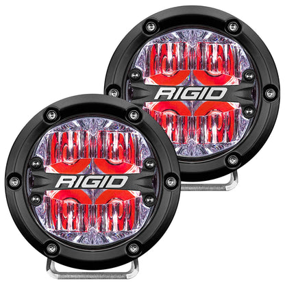 Rigid Industries Rigid 360-Series LED Light - 4in / Driving / Red Backlight / Pair (RIG36116)
