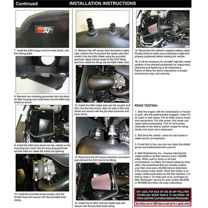 K&N 2022 Jeep Grand Wagoneer V8-6.4L Performance Air Intake System | Jeep Grand Wagoneer (22+) (63-1590)