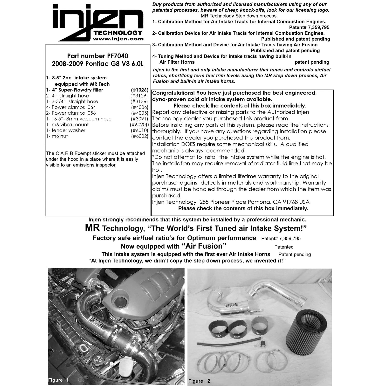 Injen Polished Tuned Air Intake | Pontiac G8 (08-09) (PF7040P)