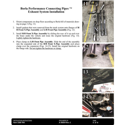 Borla 3in Connecting Pipes | Dodge RAM 1500 TRX 6.2L V8 (21-22)