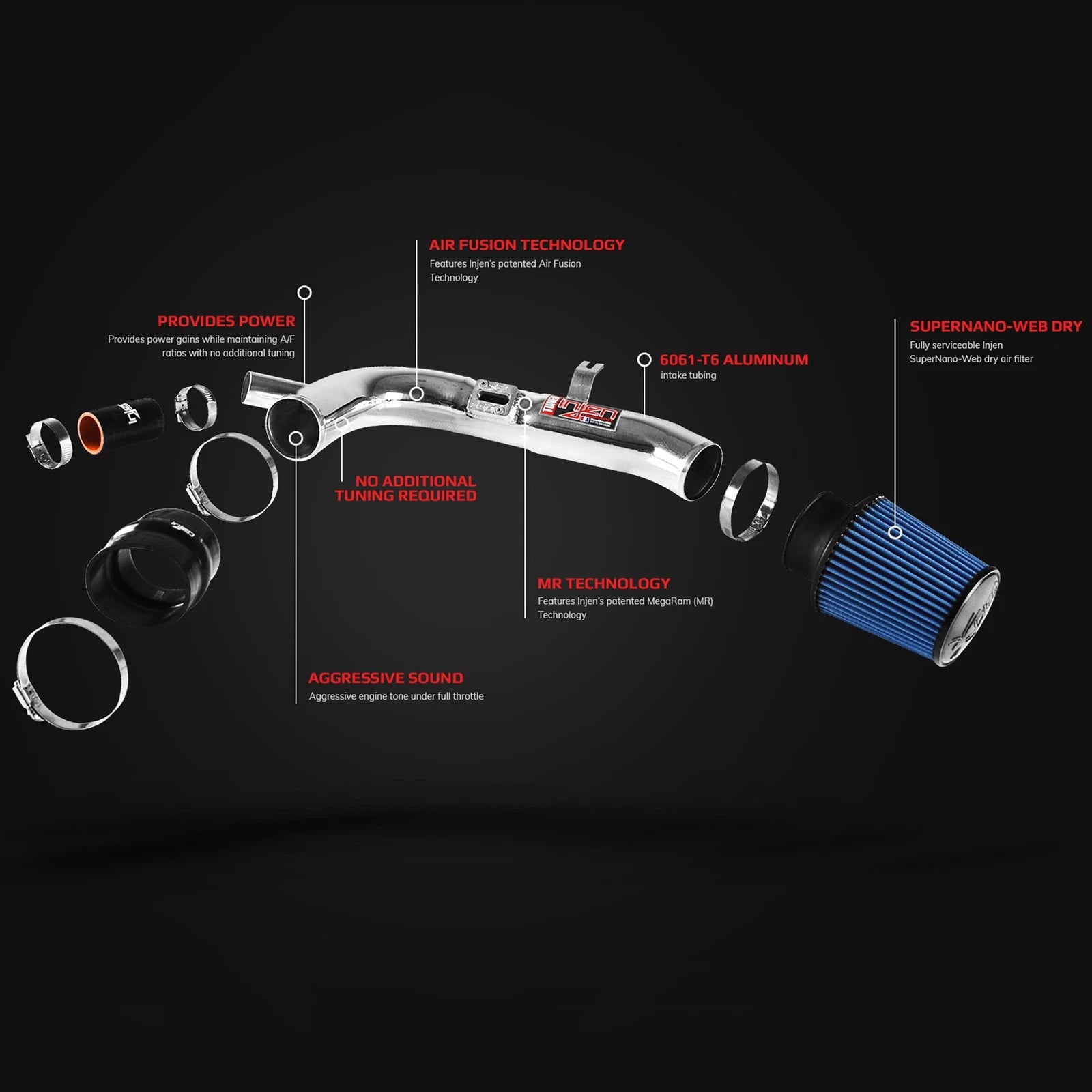 Injen Polished Short Ram Intake System | Toyota MR2 Spyder (00-04) (SP2070P)