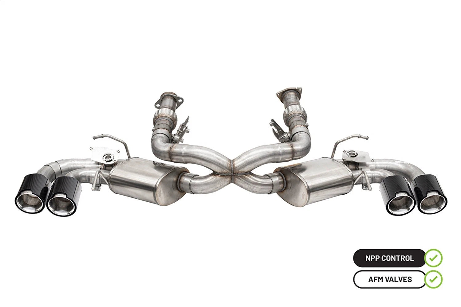 CORSA 3.0 in Cat-Back 4.5 in CF Tips | Corvette C8 20-23 (w/ NPP) (21105CFBLK)