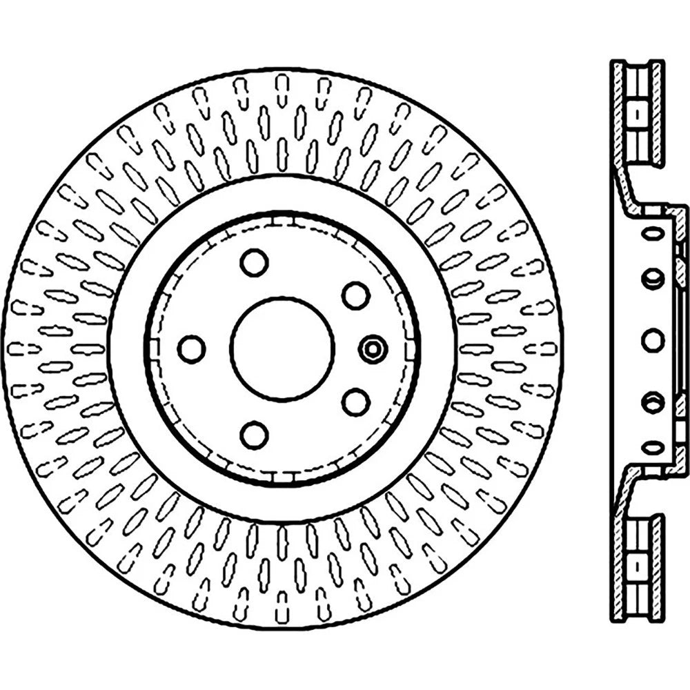 StopTech 126.62128SR Front Right Slotted Brake Disc Rotor for 09-15 Cadillac CTS