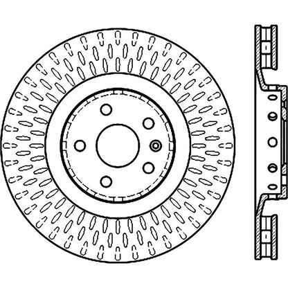 StopTech 126.62128SR Front Right Slotted Brake Disc Rotor for 09-15 Cadillac CTS