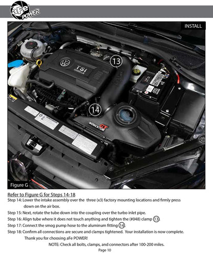 aFe Momentum GT Pro 5R Cold Air Intake | VW Golf R I4-2.0L (15-18) (50-70036R)