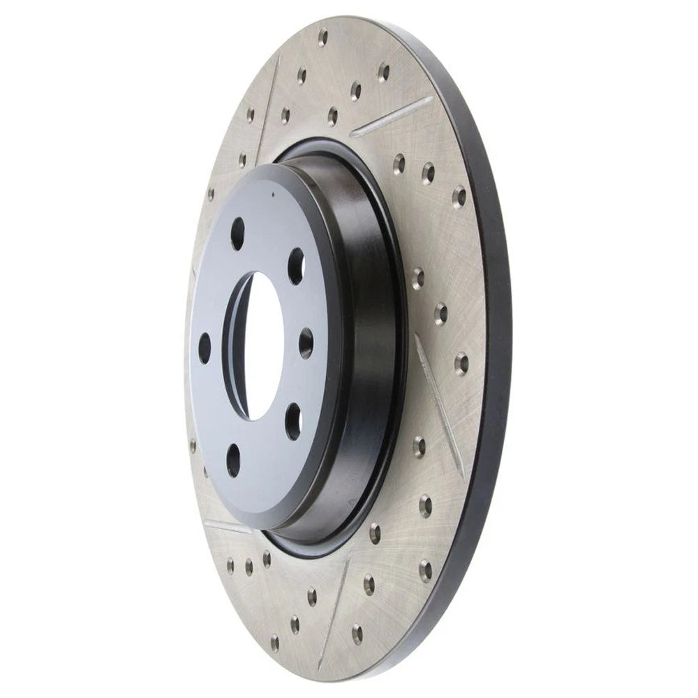 StopTech 127.33127R Rear Right Drilled Disc Brake Rotor for 09-19 A4 / 09-17 Q5