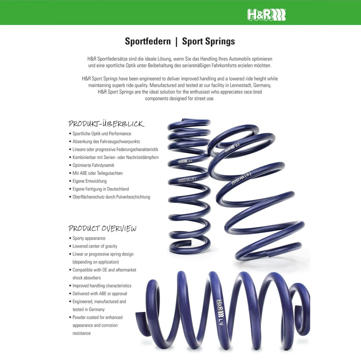 H&R Sport Lowering Springs | Ferrari 488 GTB (15-18) (28688-1)
