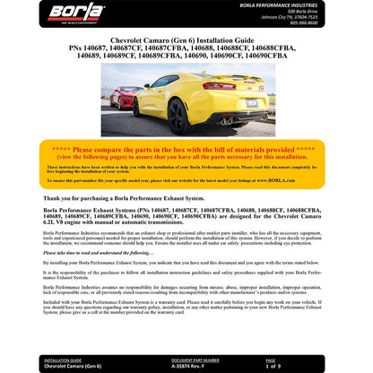 Borla Cat-Back Exhaust System - ATAK | Multiple Fitments (140690)