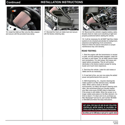 K&N 77 Series Air Intake | Toyota Tacoma (24) (77-9043KP)